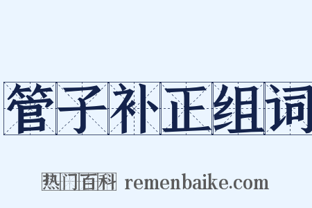 管子补正组词是什么意思的图片